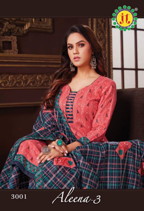 Jt Aleena 3 Casual Daily Wear Cotton Printed Designer Dress Material Collection